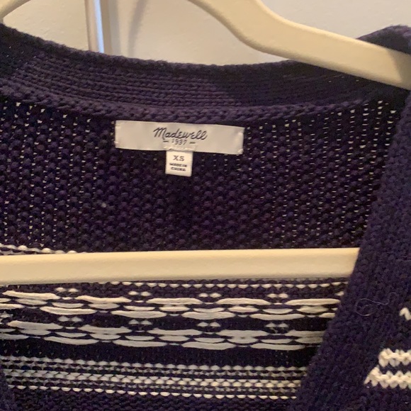 Madewell blue and white cardigan - Picture 4 of 6